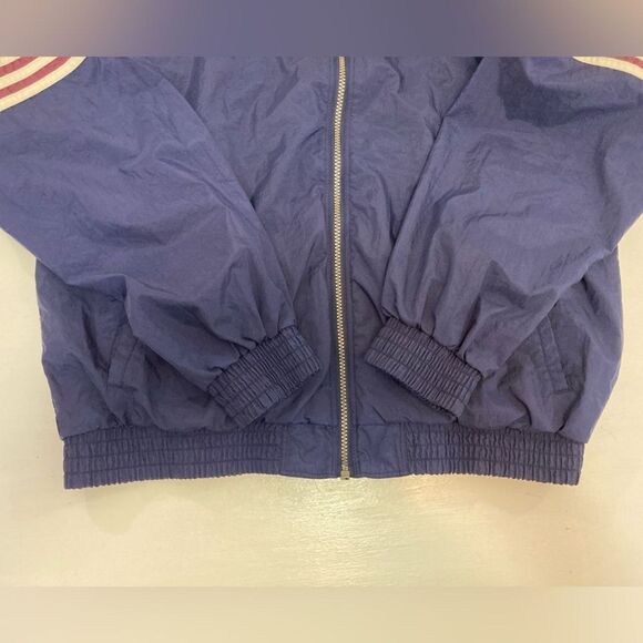 Vintage Adidas Track Jacket Women’s L Blue Maroon Stripe Full Zip Retro Y2K - Picture 6 of 10